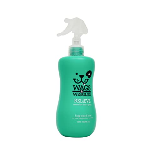 Wags & Wiggles Relieve Anti-Itch Spray for Dogs | Waterless Dry Shampoo for Dogs With Dry, Itchy, Or...
