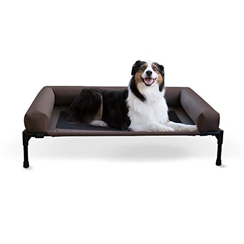 K&H Pet Products Original Bolster Pet Cot Outdoor Elevated Dog Cot Bed w/ Removable Bolsters -...