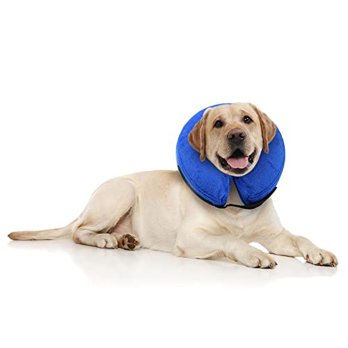 E-KOMG Dog Cone After Surgery, Protective Inflatable Collar, Blow Up Dog Collar, Pet Recovery Collar...