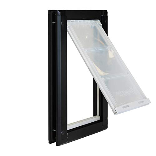 Endura Flap Pet Door for Doors Single Flap in Black | Extra Insulated & Cold Weather Dog Door |...