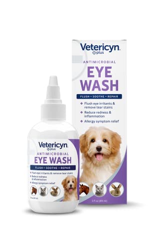 Vetericyn Plus Dog and Cat Eye Wash | Eye Drops for Dogs and Cats to Flush and Soothe Eye...