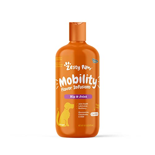 Zesty Paws Hip & Joint Mobility Flavor Infusions for Dogs - Glucosamine, Chondroitin & MSM - Support...