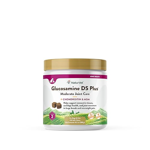 NaturVet – Glucosamine DS Plus - Level 2 Moderate Care – Supports Healthy Hip & Joint Function...