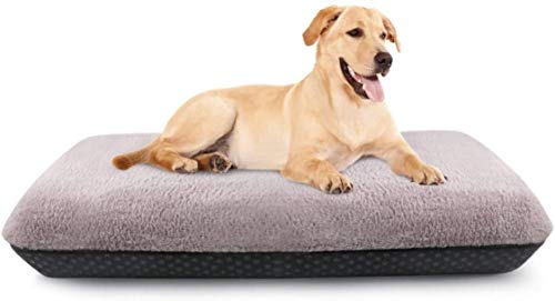 Idepet Dog Bed, Inflatable Dog Sleeping Mat, Dog Kennel, Washable Plush Removable Cover, Non-Slip...