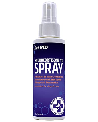 Pet MD Hydrocortisone Spray for Dogs, Cats, Horses - Itch Relief Spray & Hot Spot Treatment for...
