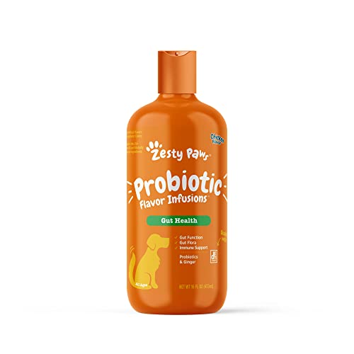 Zesty Paws Probiotic Flavor Infusions for Dogs – 500 Million CFU of Probiotics for Gut Health &...