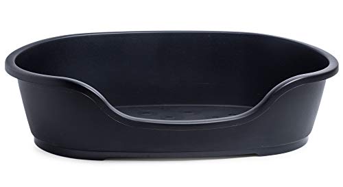 Petface Plastic Dog Bed, 80 cm, Black