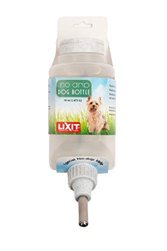 Lixit Top Fill NO-Drip Water Bottles for Dogs. (16 FL Oz (Pack of 1), White)