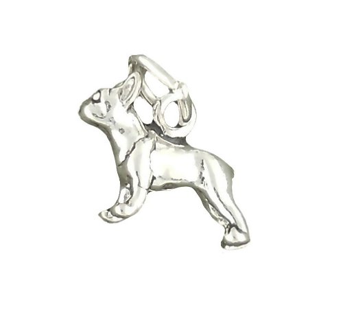 Corinna-Maria 925 Sterling Silver Boston Terrier Dog Charm Mini