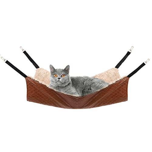JOYELF Cat Hammock Bed, Medium Reversible Pet Cage Hammock Hanging Soft Pet Bed for Kitten Ferret...