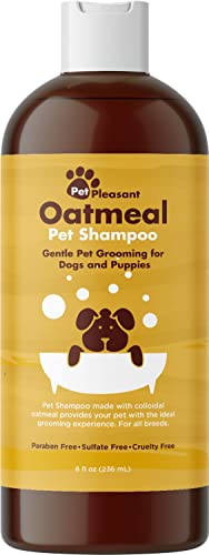 Deodorizing Dog Shampoo for Dry Skin - Moisturizing Colloidal Oatmeal Dog Shampoo for Smelly Dogs...