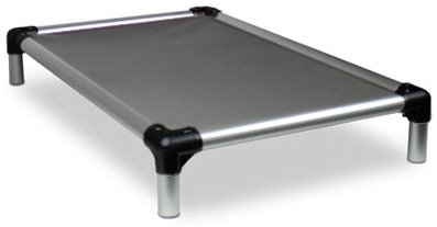 Kuranda Chewproof Bed - Silver Aluminum - 50' x 36' - Vinyl - Smoke