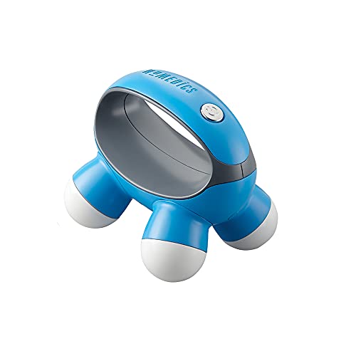 HoMedics, Quatro Mini Hand-Held Massager with Hand Grip, Battery Operated Vibration Massage, 4...