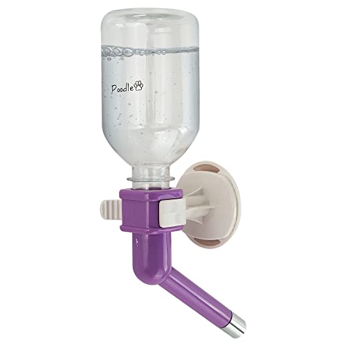 Poodle Pet Water Feeder Bottle Container Dispenser for Cage or Kennel – Gravity Hydration Fountain...
