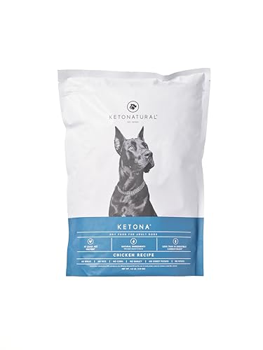 Ketona Chicken Recipe Adult Dry Dog Food, Natural, Low Carb (only 5%), High Protein (46%),...