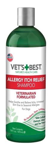 Vet's Best Allergy Itch Relief Dog Shampoo | Cleans and Relieves Discomfort from Seasonal Allergies...