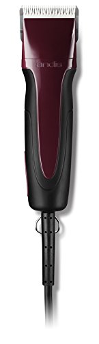 Andis Excel Pro-Animal 5-Speed Detachable Blade Clipper Kit - Professional Pet Grooming, Burgundy,...