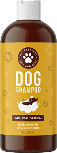 Deodorizing Dog Shampoo for Dry Skin - Moisturizing Colloidal Oatmeal Dog Shampoo for Smelly Dogs...