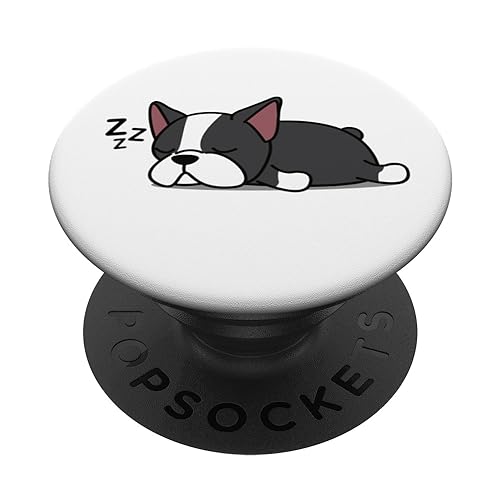 Cute Funny Boston Terrier Dog Puppy Animal Lover Design Gift PopSockets PopGrip: Swappable Grip for...
