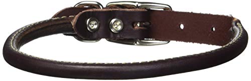 Coastal Pet Products 2205 Leather Latigo Round Dog Collar, 5/8 by 16-Inch