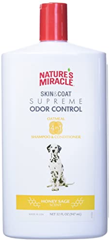 Nature's Miracle UPG-783 Natural Oatmeal Shampoo And Conditioner For Dogs, Honey Sage Scent, 32 oz.