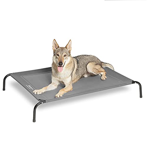 Bedsure Large Elevated Outdoor Dog Bed - Raised Dog Cots Beds for Large Dogs, Portable Indoor &...