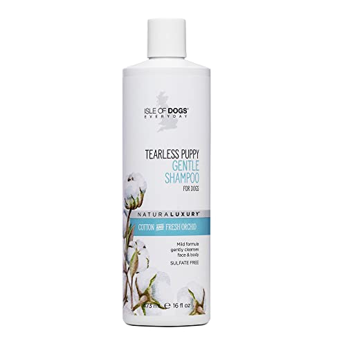 Isle of Dogs - Everyday Natural Luxury Tearless Puppy Shampoo - Cotton + Fresh Orchid - Sulfate &...