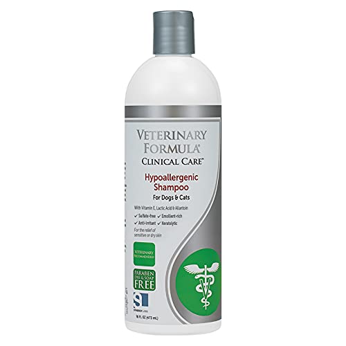Veterinary Formula Clinical Care Hypoallergenic Shampoo for Dogs and Cats, 16 oz – No Harsh...