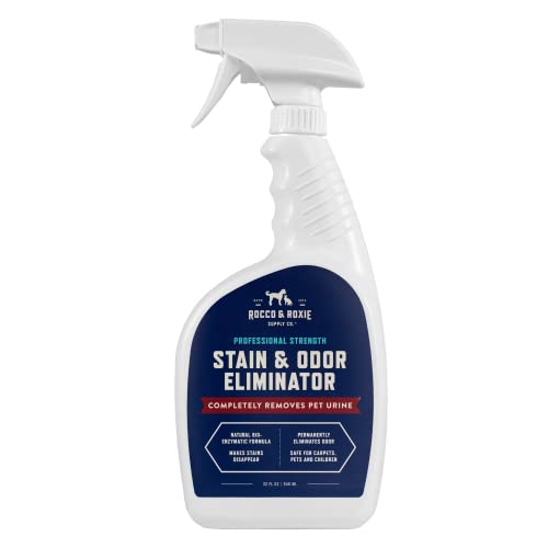 Rocco & Roxie Stain & Odor Eliminator for Strong Odor - Enzyme Pet Odor Eliminator for Home - Carpet...