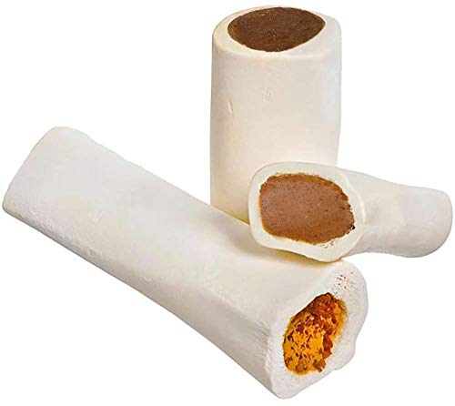 Filled Dog Bones (Flavors: Peanut Butter, Cheese, Bacon, Beef, etc) Made in USA Stuffed Bulk 3 to 6'...