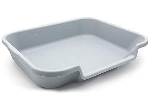 PuppyGoHere Dog Litter Box, Large Size, Misty Gray, Durable & Pet Safe Puppy Litter Box, Indoor Open...
