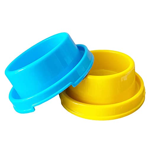 SUHEEUS Dog Bowl Raised Pet Food Bowls Cat Puppy Bowls Round No Spill Colorful Water Feeder Eating...