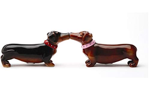 Pacific Giftware Loveable Cute Kissing Dachshunds Salt & Pepper Shakers Set