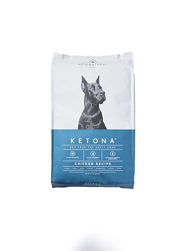 Ketona Chicken Recipe Adult Dry Dog Food, Natural, Low Carb (Only 5%), High Protein (46%),...