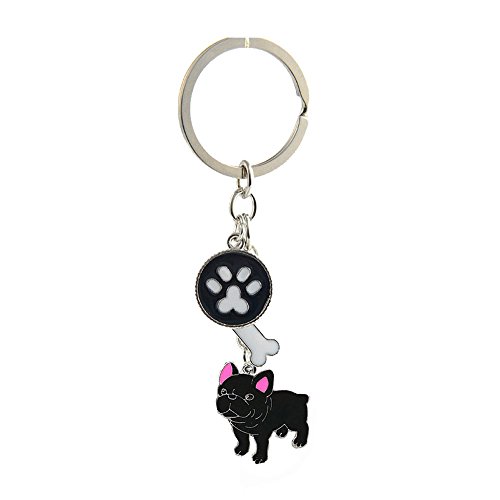 OMGREI Cute Metal Small Dog Puppy Keychain Keyring Keyfob Car Bag Charm Tag Chains for best gift for...