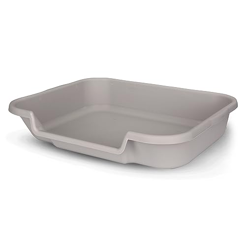 PuppyGoHere Dog Litter Box, Large Size, Misty Gray, Durable & Pet Safe, Indoor Open Top Entry Litter...