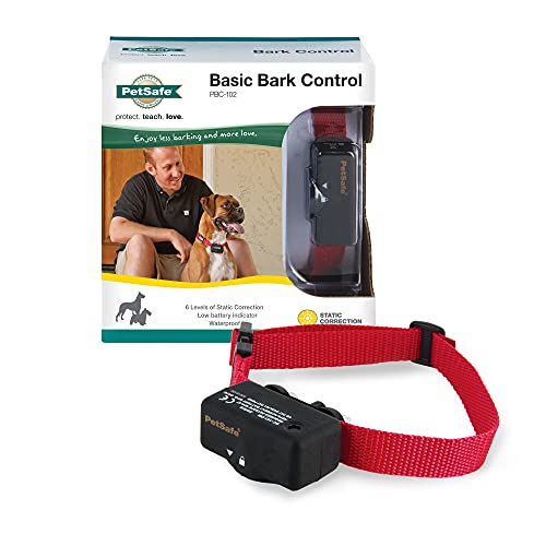 PetSafe Basic Bark Control Collar for Dogs 8 lb. and Up, Anti-Bark Training Device, Waterproof,...
