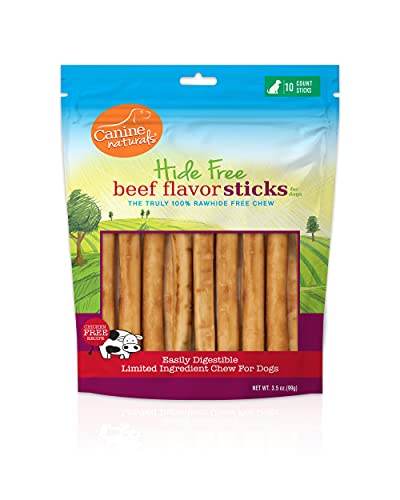 Canine Naturals Beef Chew - Rawhide Free Dog Treats - Made With Real Beef - Poultry Free Recipe -...