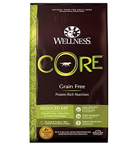 Wellness CORE Natural Grain Free Dry Dog Food, Reduced Fat, 26-Pound Bag