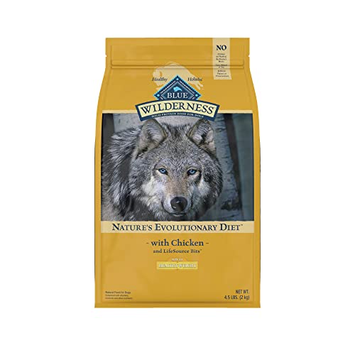 Blue Buffalo Wilderness High Protein, Natural Adult Healthy Weight Dry Dog Food, Chicken 4.5-lb