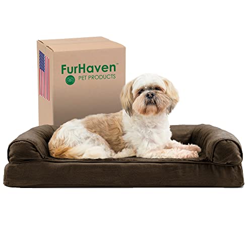 Furhaven Orthopedic Dog Bed for Medium/Small Dogs w/ Removable Bolsters & Washable Cover, For Dogs...