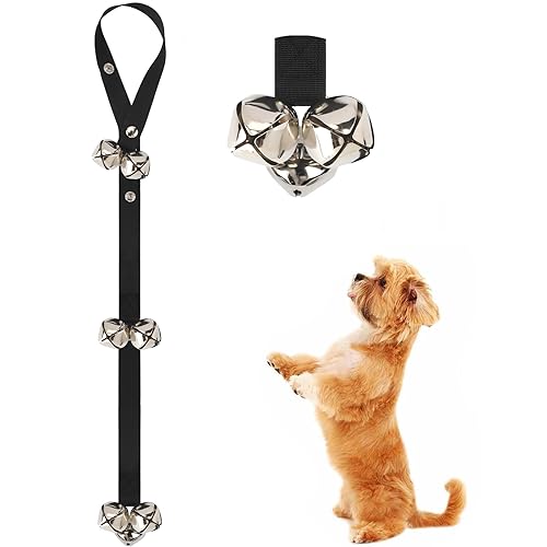 FOLKSMATE Dog Doorbells for Potty Training, 3 Snaps Adjustable Puppy Dog Door Bells with 7 Extra...