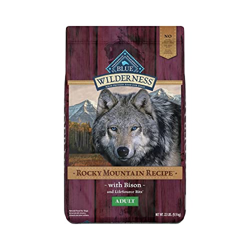 Blue Buffalo Wilderness Rocky Mountain Recipe High Protein, Natural Adult Dry Dog Food, Bison 22-lb