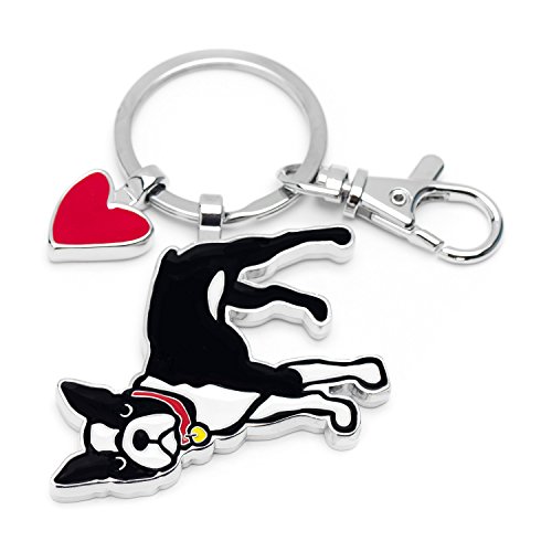 Marc Tetro Dog Keyrings (Boston Terrier)