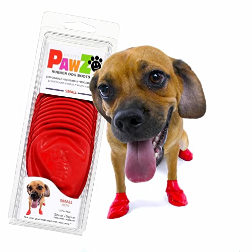 PawZ Dog Boots - Rubber Dog Booties - Waterproof Snow Boots for Dogs - Paw Protection for Dogs - 12...