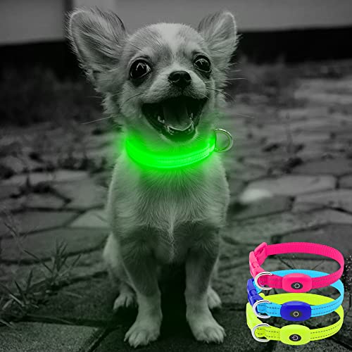 DOMIGLOW Puppy LED Dog Collars - USB Rechargeable Light Up Dog Collar Adjustable Reflective Pet...