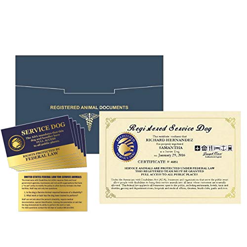 Official Registered Service Dog Certificate – Customized Certificate – Duplicate Copy -...