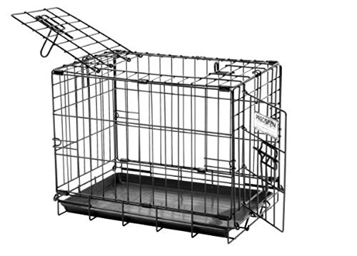 Precision Pet Products Black ProValu2 Dog Crate 1000, 19-Inch-by-12-Inch-by-14-Inch, 2-Door