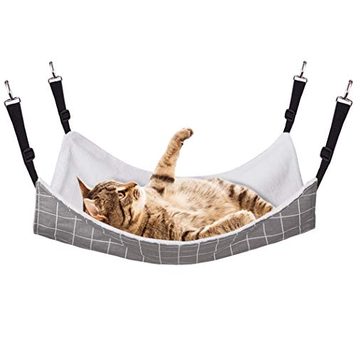 RayCC Adjustable Cat Hammock Cat Bed Sleeping Hammock Hanging Cage Chair Hammock for Cat Small Dogs...