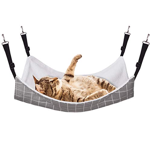 RayCC Adjustable Cat Hammock Cat Bed Sleeping Hammock Hanging Cage Chair Hammock for Cat Small Dogs...